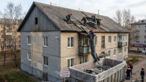 Демонтаж шиферной крыши