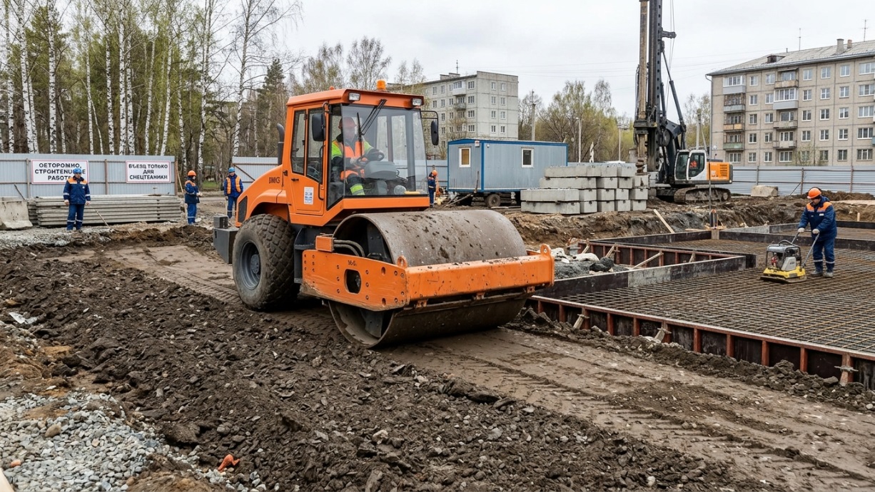 Уплотнение грунта под фундамент