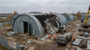 демонтаж ангаров из профлиста