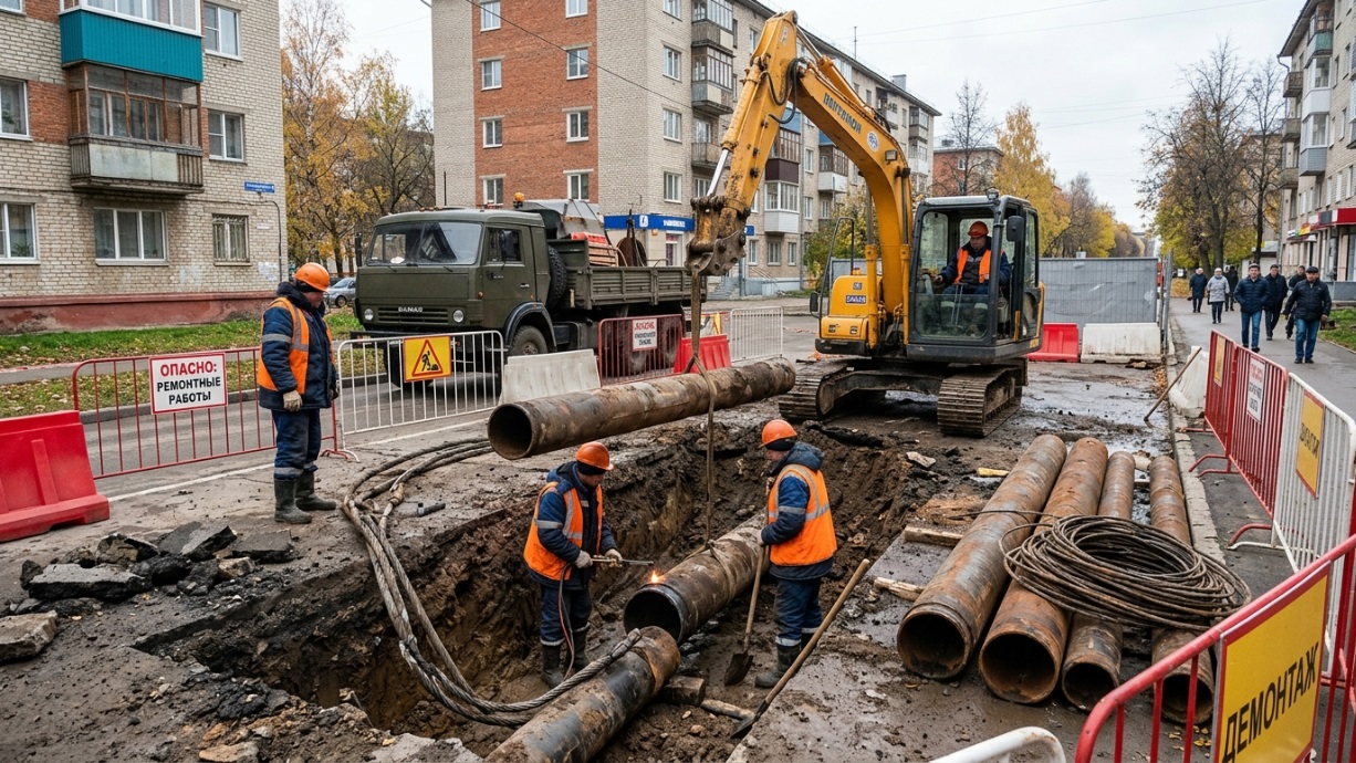 демонтаж инженерных сетей